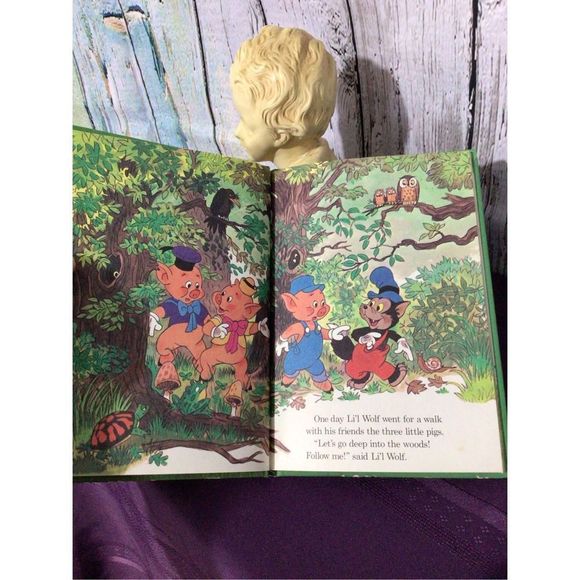 1984 Walt Disney’s Li’l Wolf and the Three Wishes Hardback - Picture 8 of 11